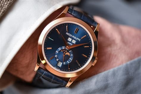 blue dial gold patek philippe